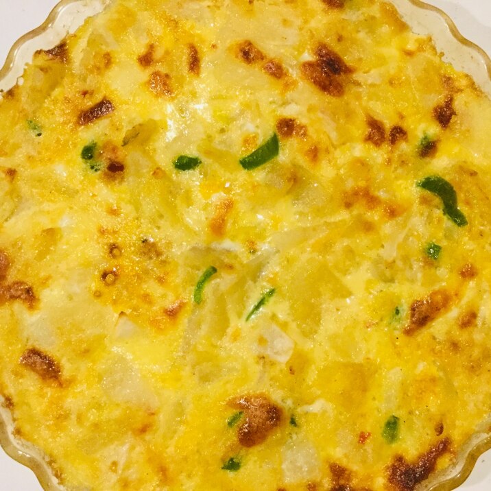 大根とじゃがいものおから入り海老風味キッシュ